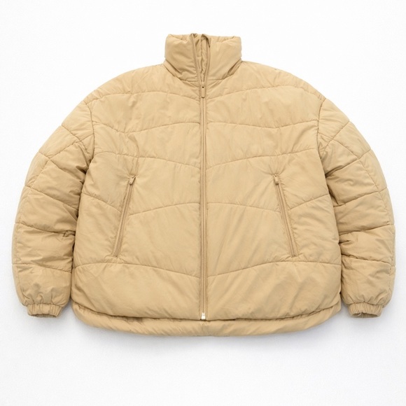 lululemon athletica Jackets & Blazers - Lululemon Quilted Puffer Jacket Size 6 Neutral Tan Cropped
